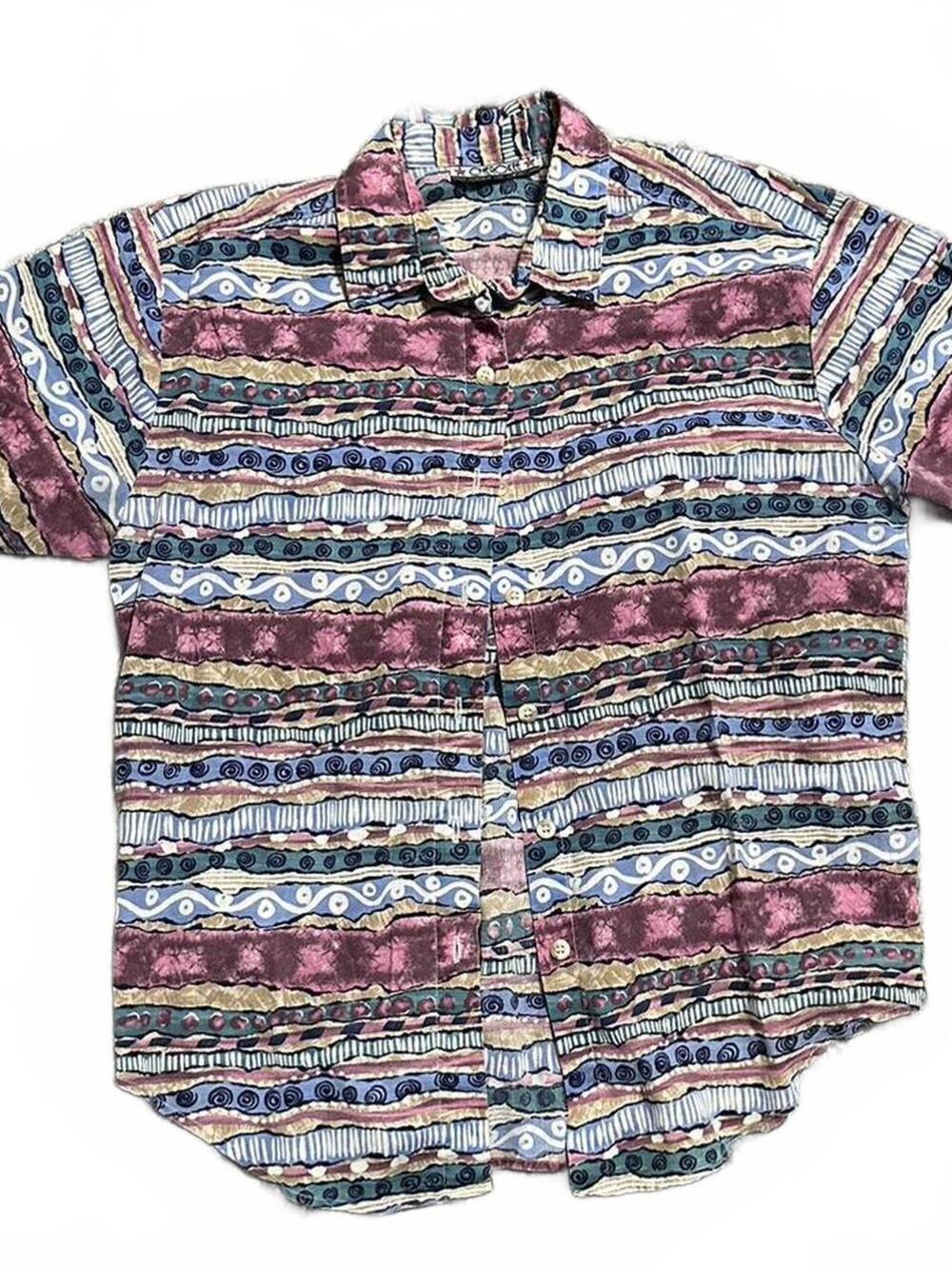 Cherokee 80s Retro Button Up Short sleeve Size M